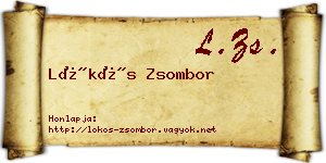 Lökös Zsombor névjegykártya
