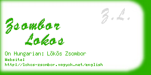zsombor lokos business card
