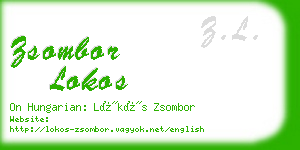 zsombor lokos business card